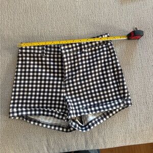Black and white checkered shorts